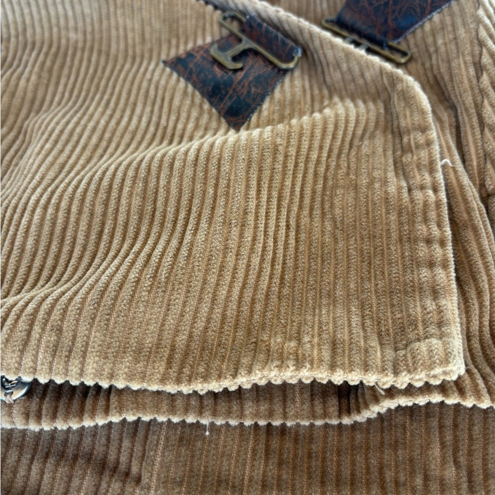 Cropped corduroy jacket brown velvet - Picture 3 of 10